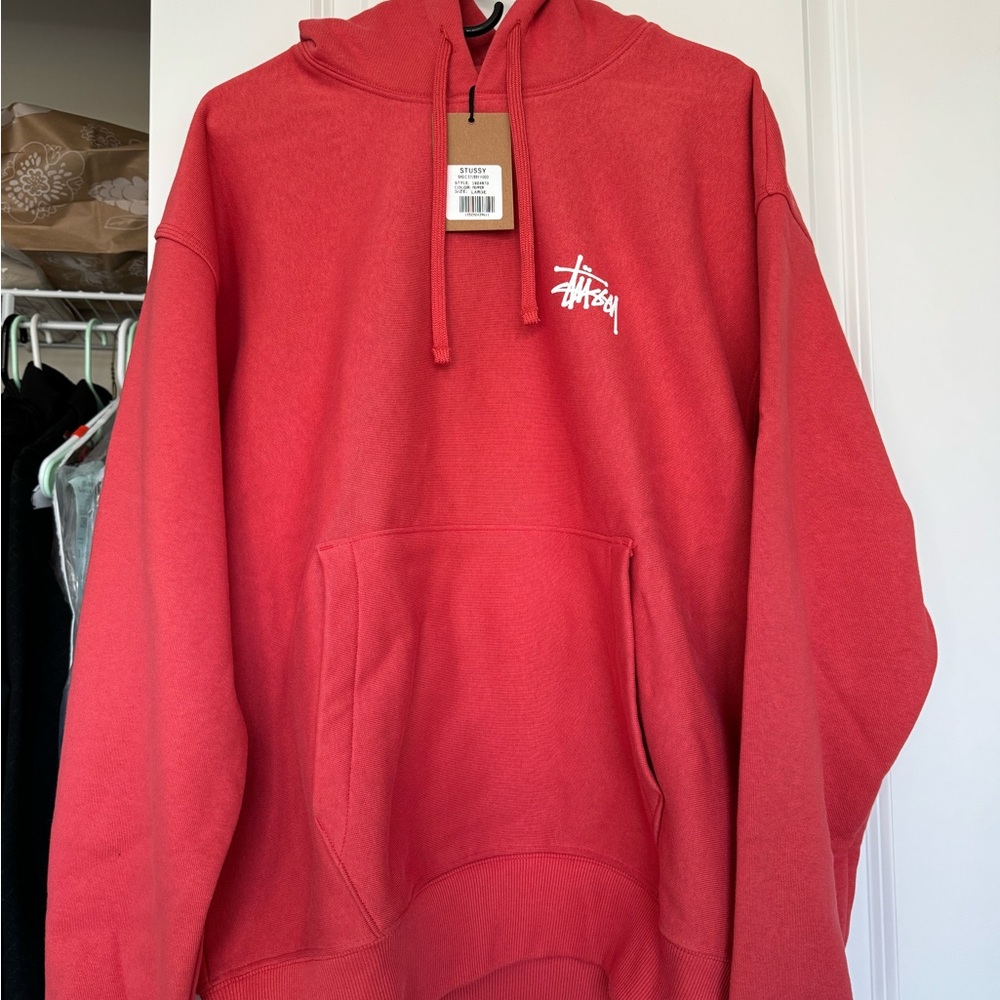 COPY - STUSSY BASIC HOODIE (COLOR: PEPPER, SIZE: LARGE)